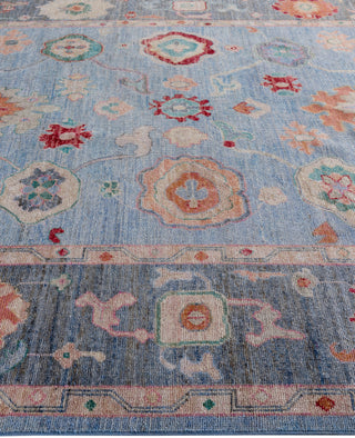 Oushak One of a kind Wool Light Blue Area Rug 8' 0" x 9' 9"
