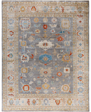 Oushak One of a kind Wool Gray Area Rug 8' 3" x 9' 10"