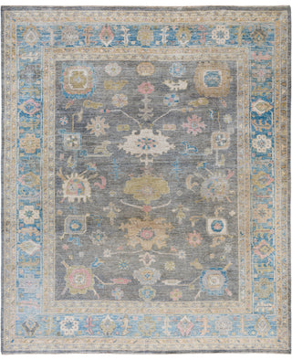 Oushak One of a kind Wool Gray Area Rug 8' 3" x 9' 10"