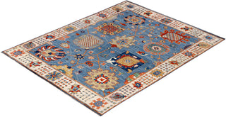 Oushak One of a kind Wool Light Blue Area Rug 8' 0" x 10' 0"