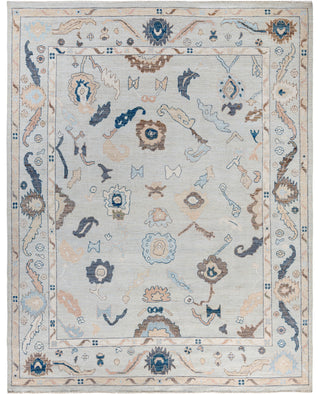 Oushak One of a kind Wool Light Blue Area Rug 8' 2" x 10' 3"