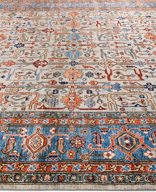 Serapi One of a kind Wool Gray Area Rug 9' 1" x 12' 2"