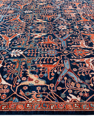 Serapi One of a kind Wool Blue Area Rug 8' 11" x 11' 10"