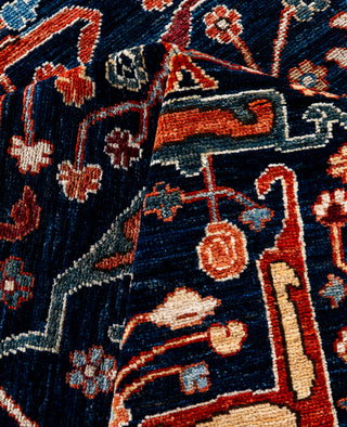 Serapi One of a kind Wool Blue Area Rug 8' 11" x 11' 10"