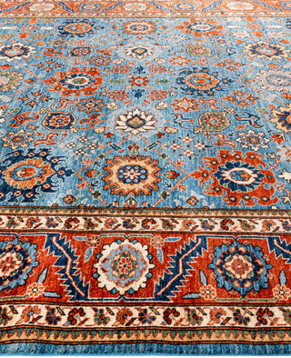 Serapi One of a kind Wool Light Blue Area Rug 9' 3" x 12' 3"