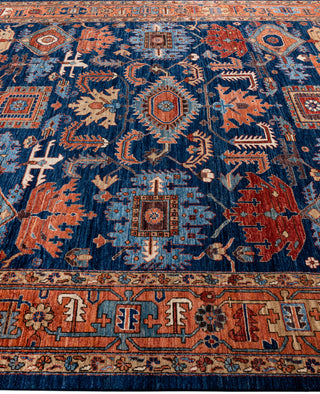 Serapi One of a kind Wool Blue Area Rug 8' 11" x 11' 9"