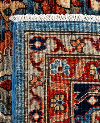 Serapi One of a kind Wool Light Blue Area Rug 9' 0" x 11' 11"
