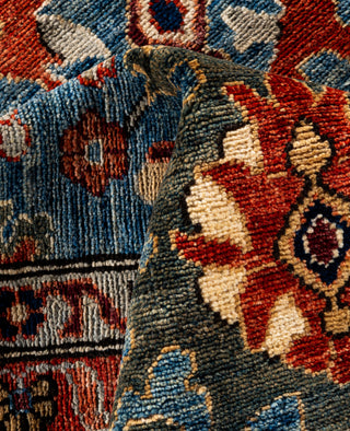 Serapi One of a kind Wool Light Blue Area Rug 9' 0" x 11' 11"