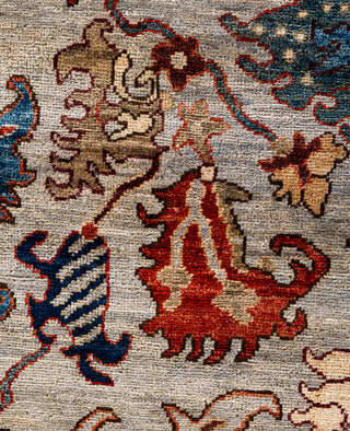 Serapi One of a kind Wool Light Gray Area Rug 8' 11" x 11' 11"