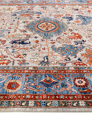 Serapi One of a kind Wool Light Gray Area Rug 8' 11" x 11' 11"