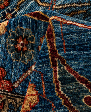Serapi One of a kind Wool Light Blue Area Rug 9' 2" x 12' 0"