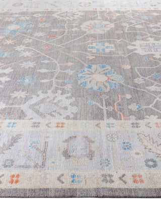 Oushak One of a kind Wool Gray Area Rug 8' 9" x 11' 8"