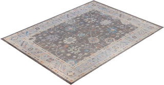 Oushak One of a kind Wool Gray Area Rug 8' 9" x 11' 8"