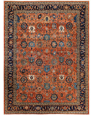 Serapi One of a kind Wool Orange Area Rug 9' 0" x 11' 11"