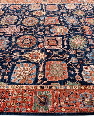 Serapi One of a kind Wool Blue Area Rug 9' 0" x 11' 8"