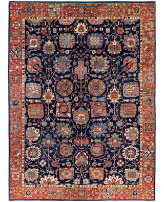 Serapi One of a kind Wool Blue Area Rug 9' 0" x 11' 8"