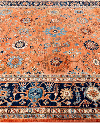 Serapi One of a kind Wool Orange Area Rug 9' 1" x 11' 9"