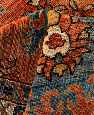 Serapi One of a kind Wool Orange Area Rug 9' 1" x 11' 9"
