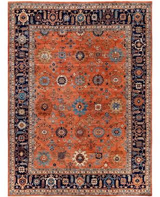 Serapi One of a kind Wool Orange Area Rug 9' 1" x 11' 9"