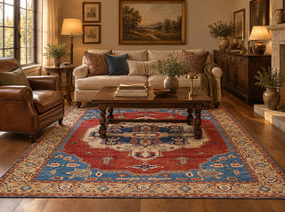 Traditional Hand Knotted Serapi Light Blue Area Rug 12' 2" x 15' 4"