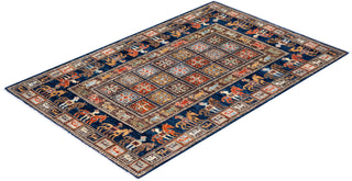Serapi Hand Knotted Blue Area Rug 3' 3" x 5' 0"