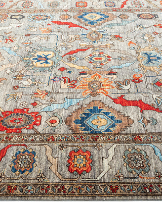 Serapi Hand Knotted Gray Area Rug 6' 3" x 9' 0"