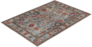 Serapi Hand Knotted Gray Area Rug 6' 3" x 9' 0"