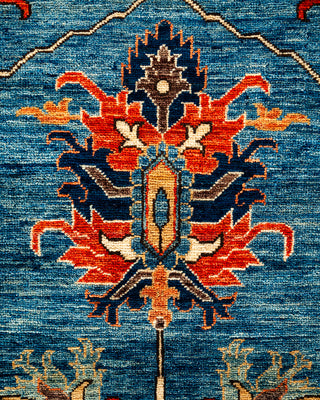 Traditional Serapi Light Blue Area Rug 8' 11" x 11' 9"