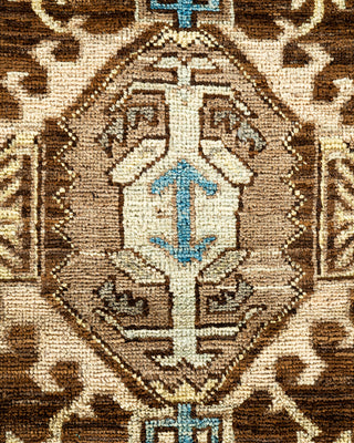Traditional Serapi Brown Area Rug 8' 9" x 11' 8"