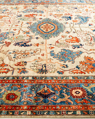 Serapi Hand Knotted Light Gray Area Rug 9' 3" x 12' 1"