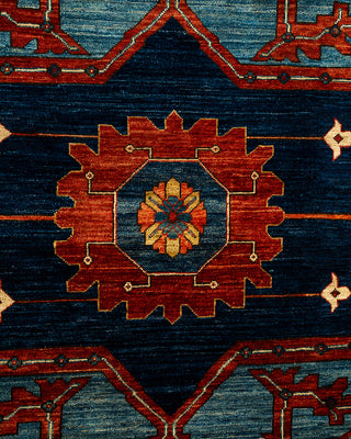 Traditional Serapi Blue Area Rug 8' 10" x 11' 7"