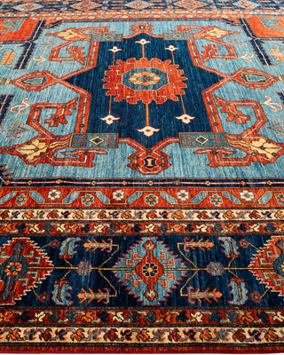 Traditional Serapi Blue Area Rug 8' 10" x 11' 7"