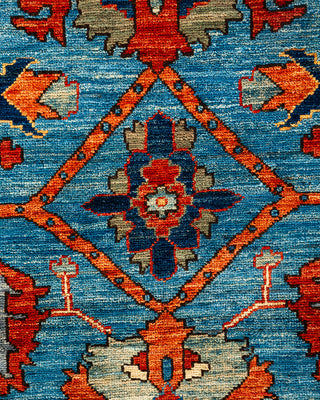 Traditional Serapi Blue Area Rug 8' 2" x 9' 10"