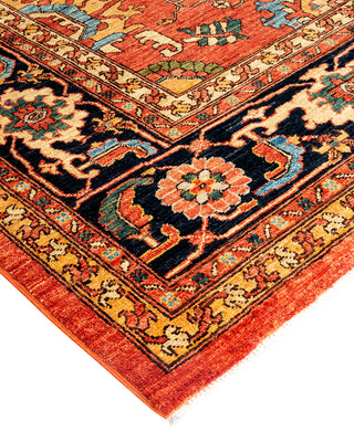 Traditional Serapi Orange Area Rug 7' 10" x 9' 10"