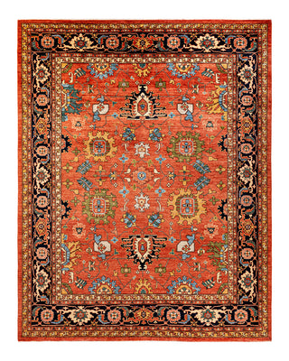 Traditional Serapi Orange Area Rug 7' 10" x 9' 10"