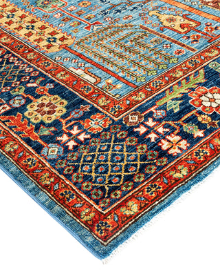 Traditional Serapi Light Blue Area Rug 8' 0" x 9' 9"