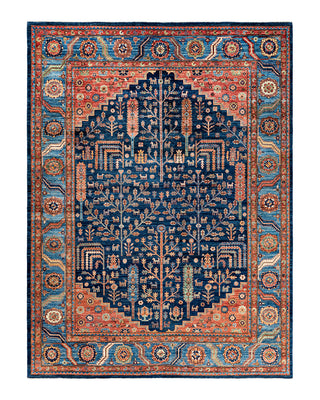 Traditional Serapi Wool Hand Knotted Blue Area Rug 9' 0" x 11' 11"