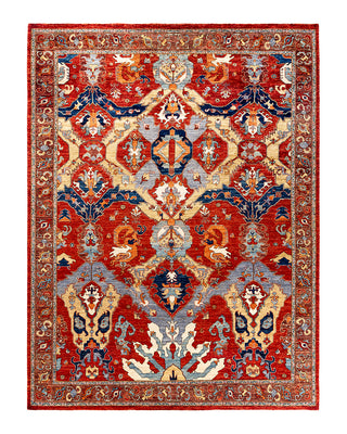Traditional Serapi Wool Hand Knotted Red Area Rug 8' 11" x 11' 7"