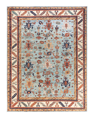 Traditional Serapi Wool Hand Knotted Blue Area Rug 9' 3" x 11' 8"