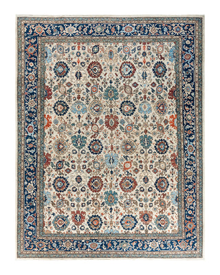 Traditional Serapi Wool Hand Knotted Beige Area Rug 9' 1" x 11' 7"
