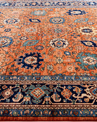 Traditional Serapi Wool Hand Knotted Orange Area Rug 8' 0" x 9' 10"