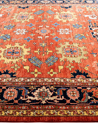 Traditional Serapi Wool Hand Knotted Orange Area Rug 7' 8" x 10' 1"