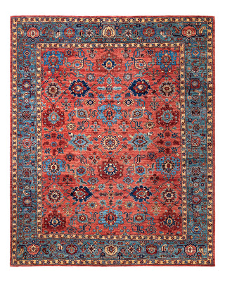 Traditional Serapi Wool Hand Knotted Orange Area Rug 7' 11" x 9' 8"