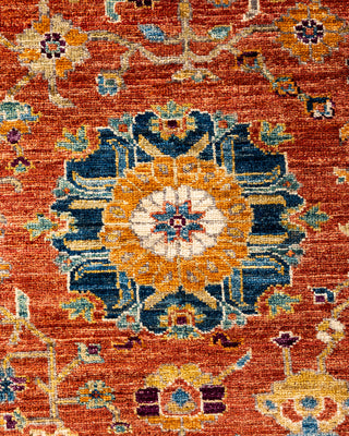 Traditional Serapi Wool Hand Knotted Orange Area Rug 8' 1" x 9' 6"