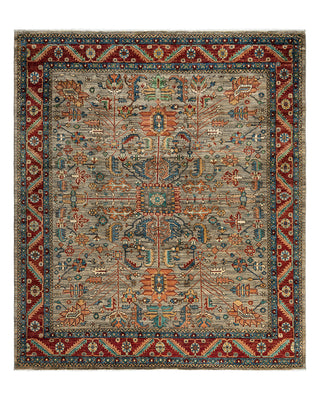 Traditional Serapi Wool Hand Knotted Brown Area Rug 8' 3" x 9' 6"