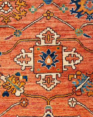 Traditional Serapi Wool Hand Knotted Orange Area Rug 8' 2" x 9' 10"
