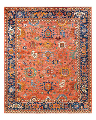 Traditional Serapi Wool Hand Knotted Orange Area Rug 8' 2" x 9' 10"