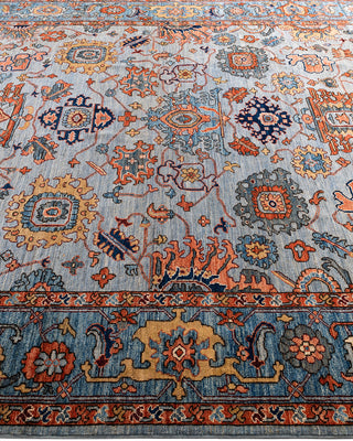 Traditional Hand-Knotted Serapi Gray Area Rug 8' 1" x 9' 9"