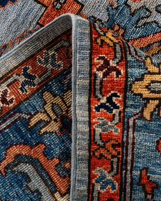 Traditional Hand-Knotted Serapi Gray Area Rug 8' 1" x 9' 9"