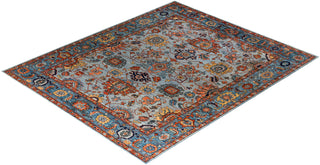 Traditional Hand-Knotted Serapi Gray Area Rug 8' 1" x 9' 9"